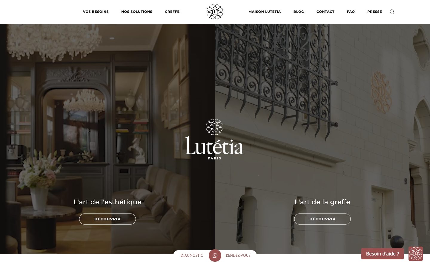 Capture du site Maison Lutetia