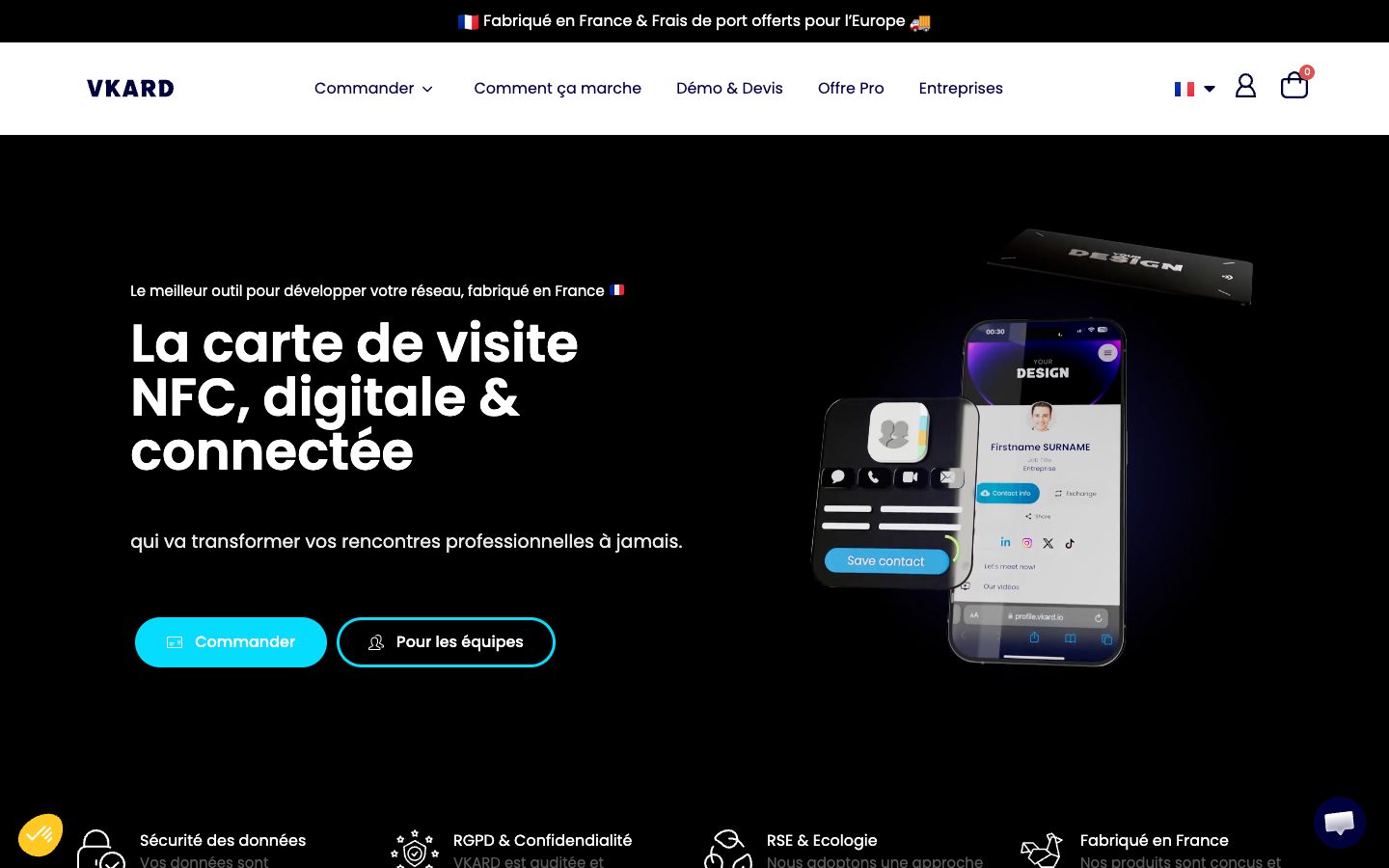 Capture du site VKARD